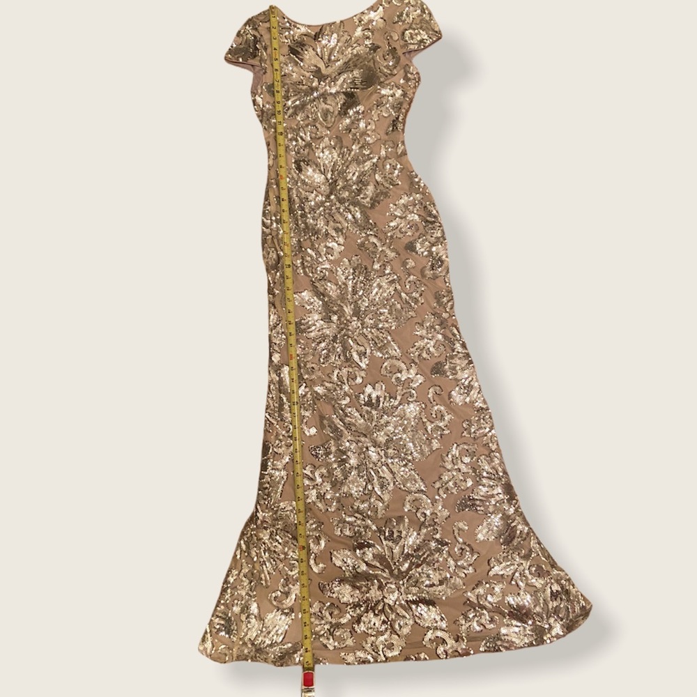 Calvin Klein Embellished Cowl Back Gown - Picture 13 of 16